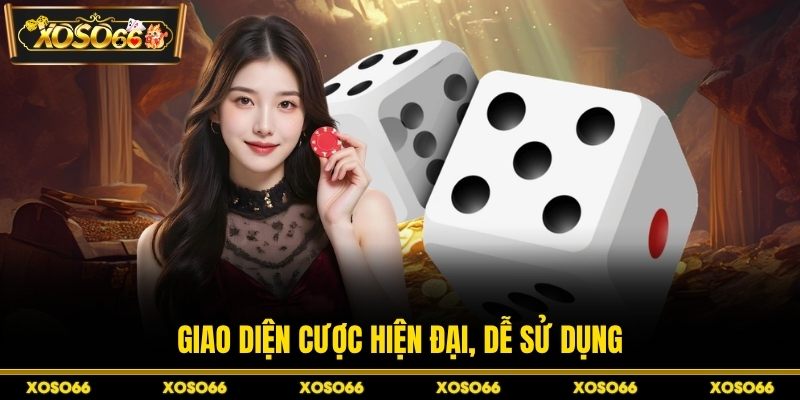 Giao diện cược xóc đĩa XOSO66 trực tuyến hiện đại, dễ sử dụng